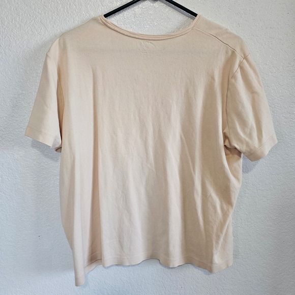 White Stag Womens XL Cream 100% Cotton Short Sleeve Crew Neck Tee Shirt XL 16/18 - Picture 3 of 4